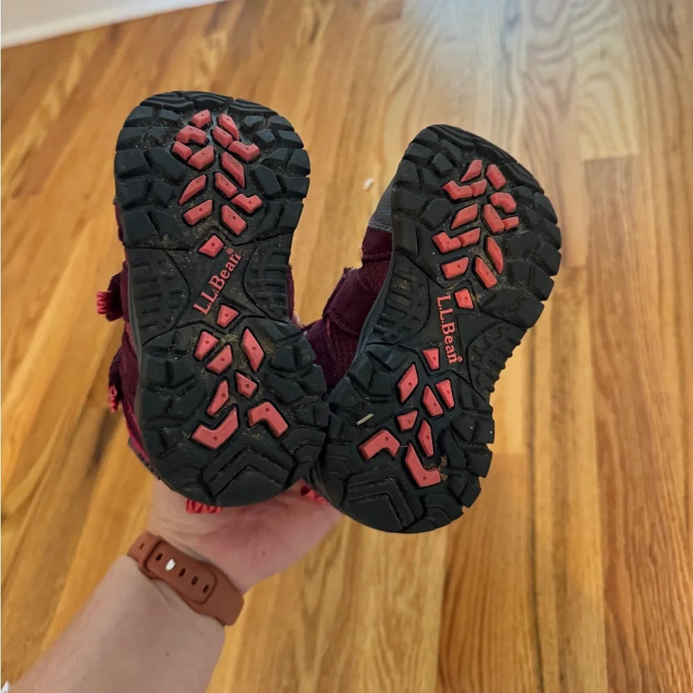 L.L. Bean Kids Boots - Burgundy and Gray - Picture 3 of 5